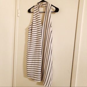 Black and white striped dress